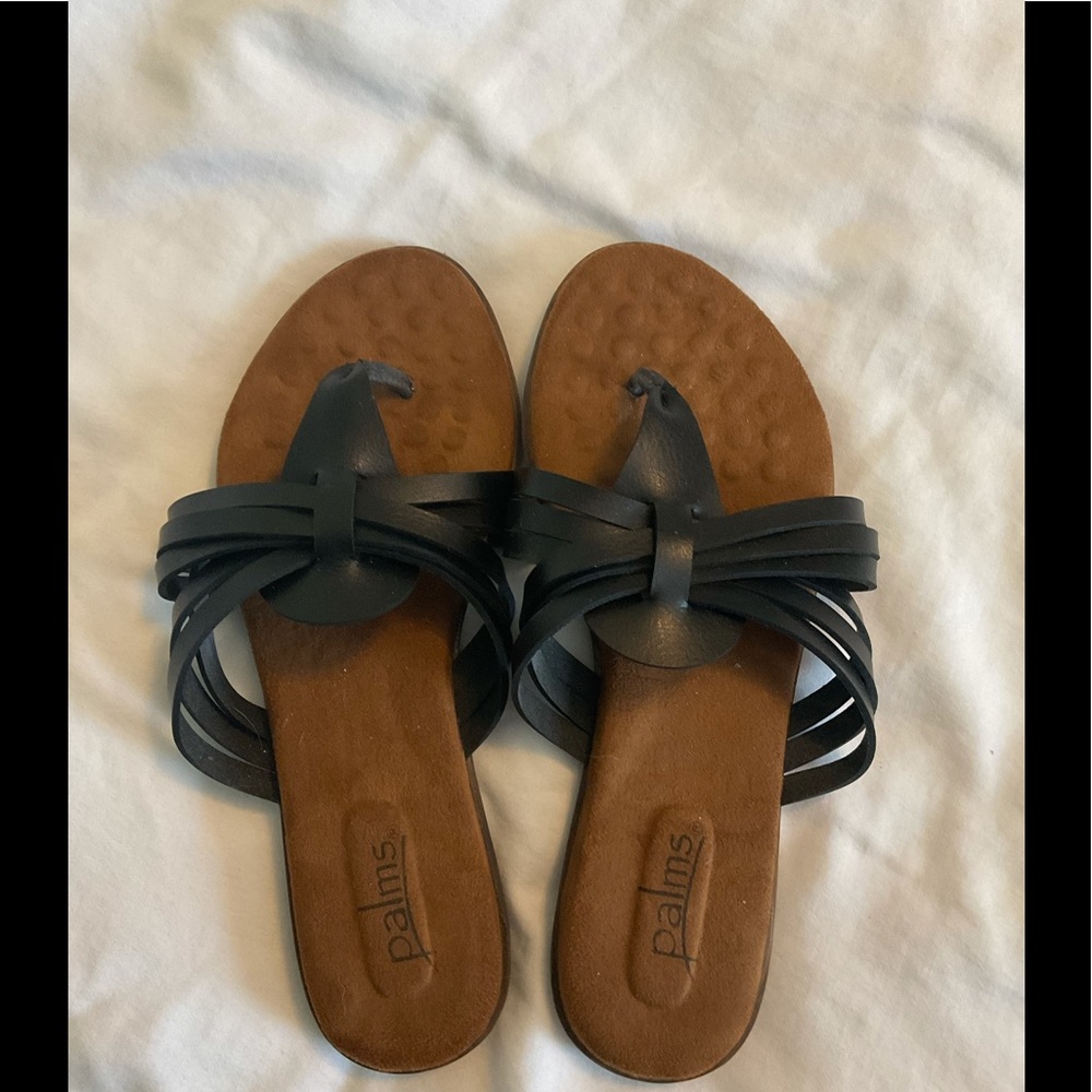 Palms black sandals